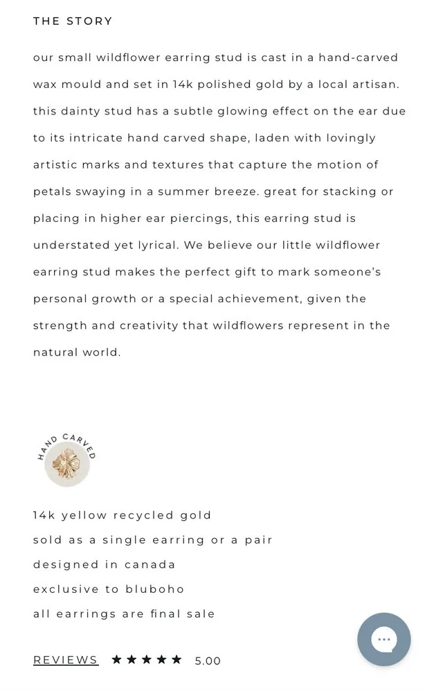 14K SOLID gold little wildflower earrings image indicator(9)