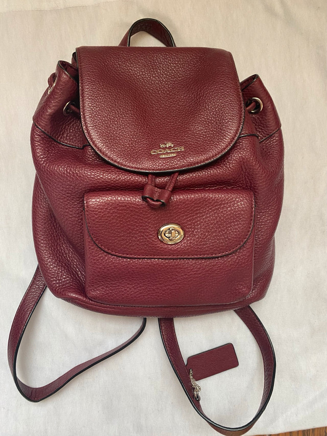 COACH small burgundy bag