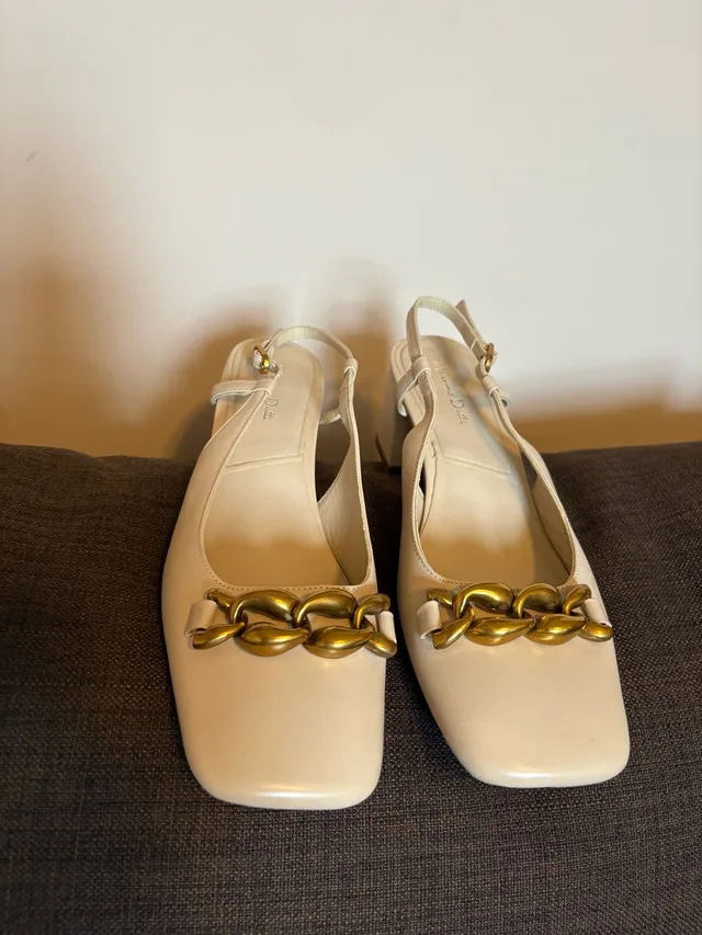 MASSIMO DUTTI Off White heels size 8 image indicator(2)