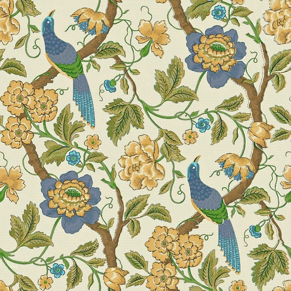 Vintage Peel and Stick Bird and Floral Wallpaper 17.3 in x 118 i