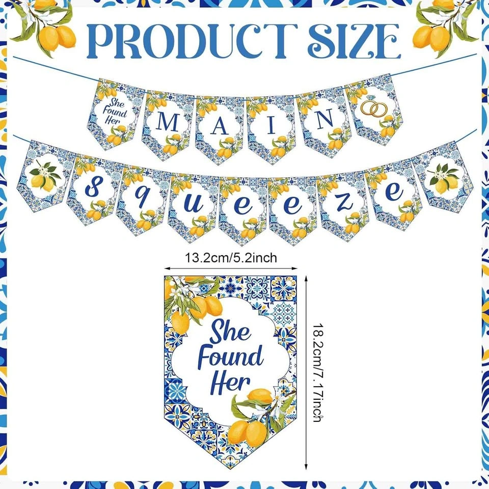 Bridal Shower Engagement Party Banner Mediterranean Theme - photo 2