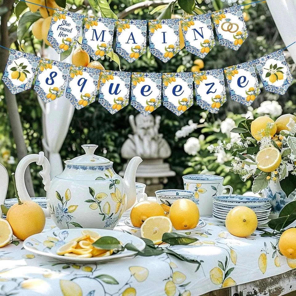 Bridal Shower Engagement Party Banner Mediterranean Theme - photo 4