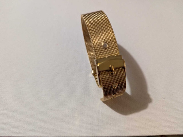 Bracelet Gold Tone w/ Belt Buckle Style Closure - photo 5