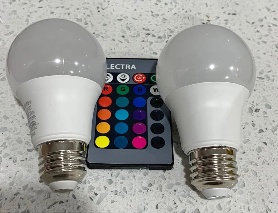 Two Electra Colored Bulbs