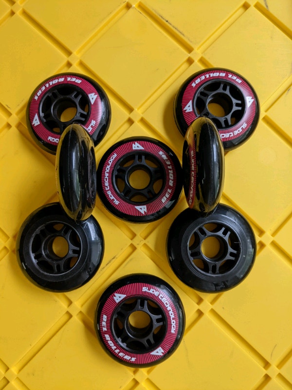 Slide tech Inline skate rollerblade wheels 80mm 85a