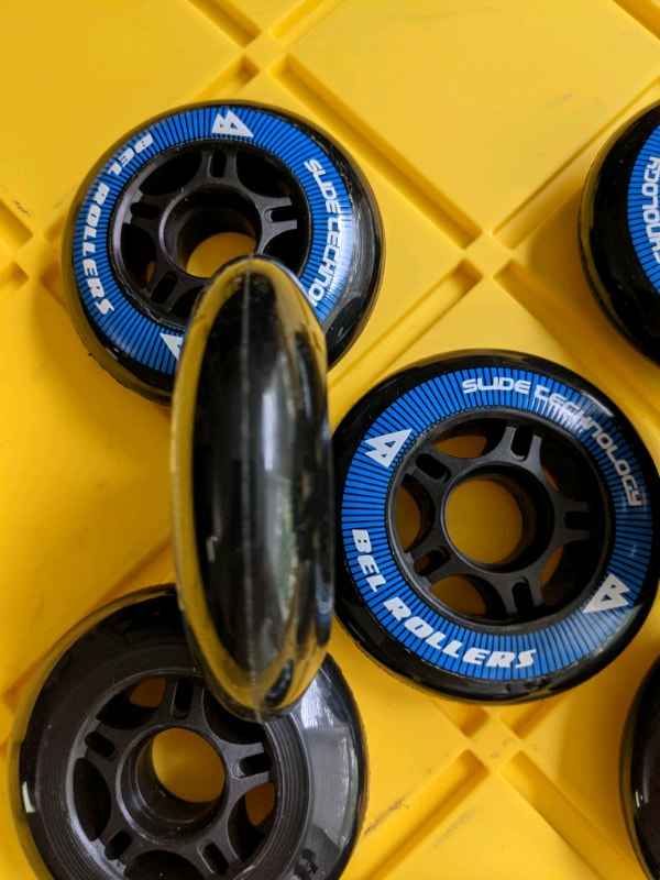 Slide tech Inline skate rollerblade wheels 80mm 85a - photo 3