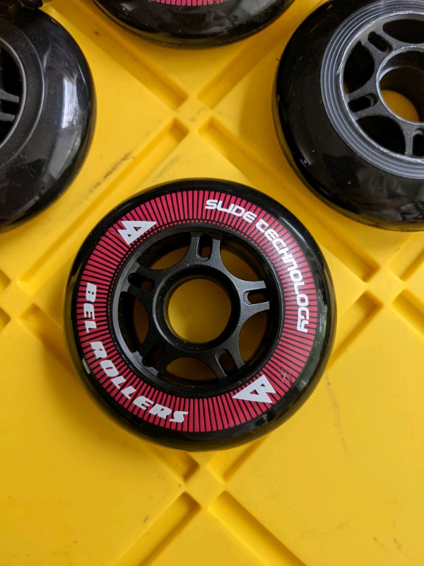 Slide tech Inline skate rollerblade wheels 80mm 85a - photo 5