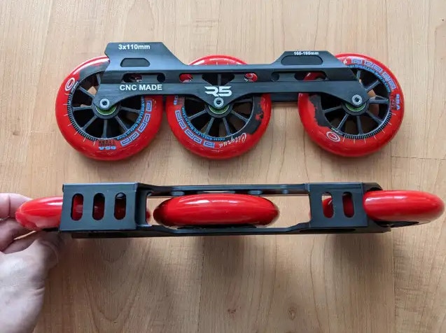Hockey, rollerblade, inline skate Tri skate frame + 110mm wheels - photo 2