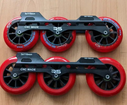 Hockey, rollerblade, inline skate Tri skate frame + 110mm wheels - photo 3