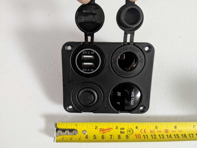4.2A Battery 4 USB Way Lighter Voltmeter Charger Socket