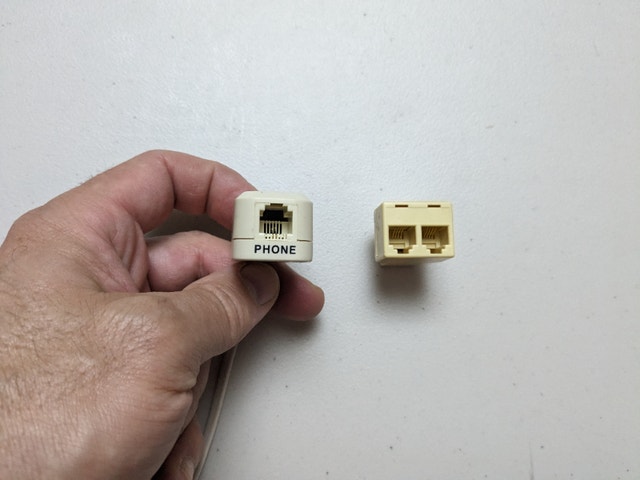 RJ-11 phone spliter adapter and filter