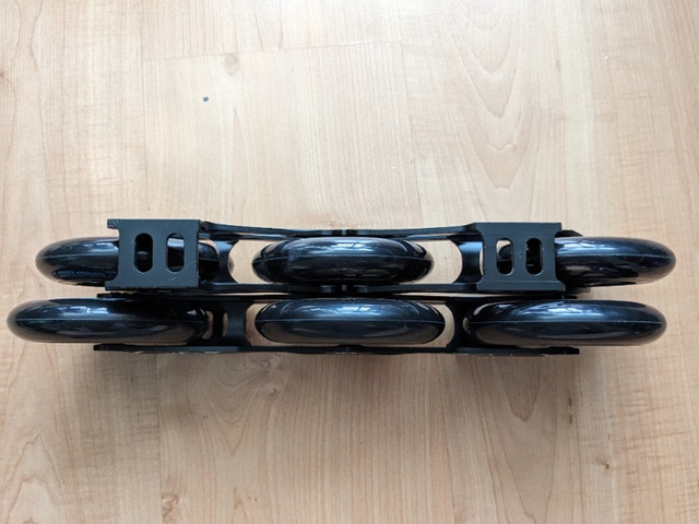 Inline skate frame 3 x110mm rockered + wheels - photo 5