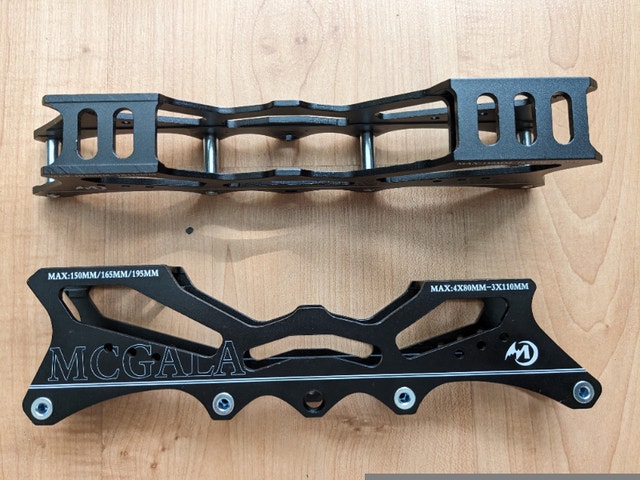 Rollerblading Hybrid Inline skate frame 4x 80mm up to 3x 110mm - photo 2