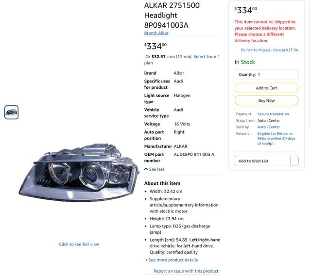 Pair of Audi A3 Headlights (One Free) - photo 4