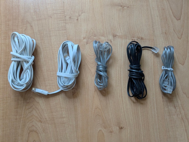 Free RJ11 (landline type cables)