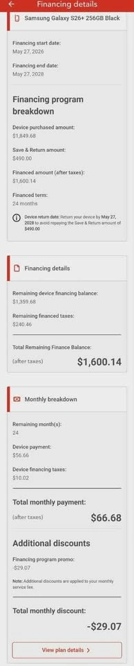 Samsung S26+ (256gb) Rogers Carrier Plan Transfer - photo 2