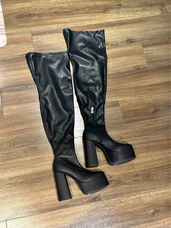 KOI Thigh High Boots WIDE size 8