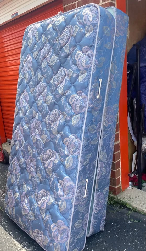 Twin Mattress and Box Spring $50, mattress cover $10