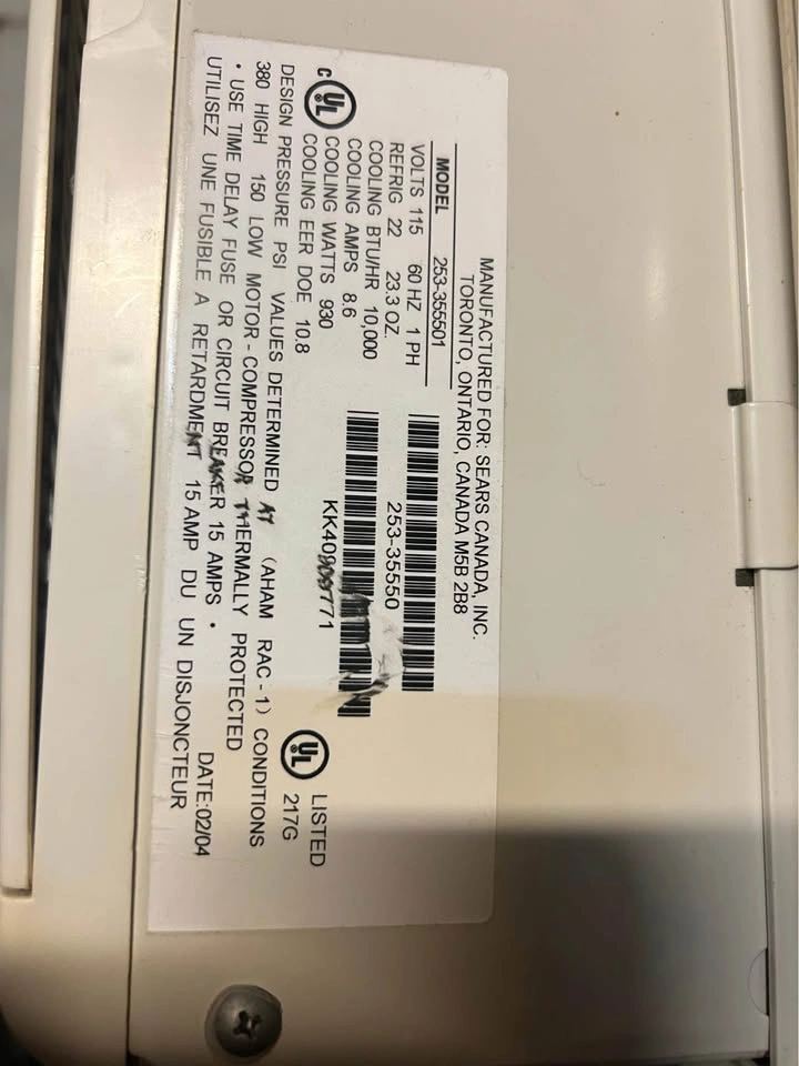 Used Sears Kenmore 10,000 BTU Window Air Conditioner - photo 3