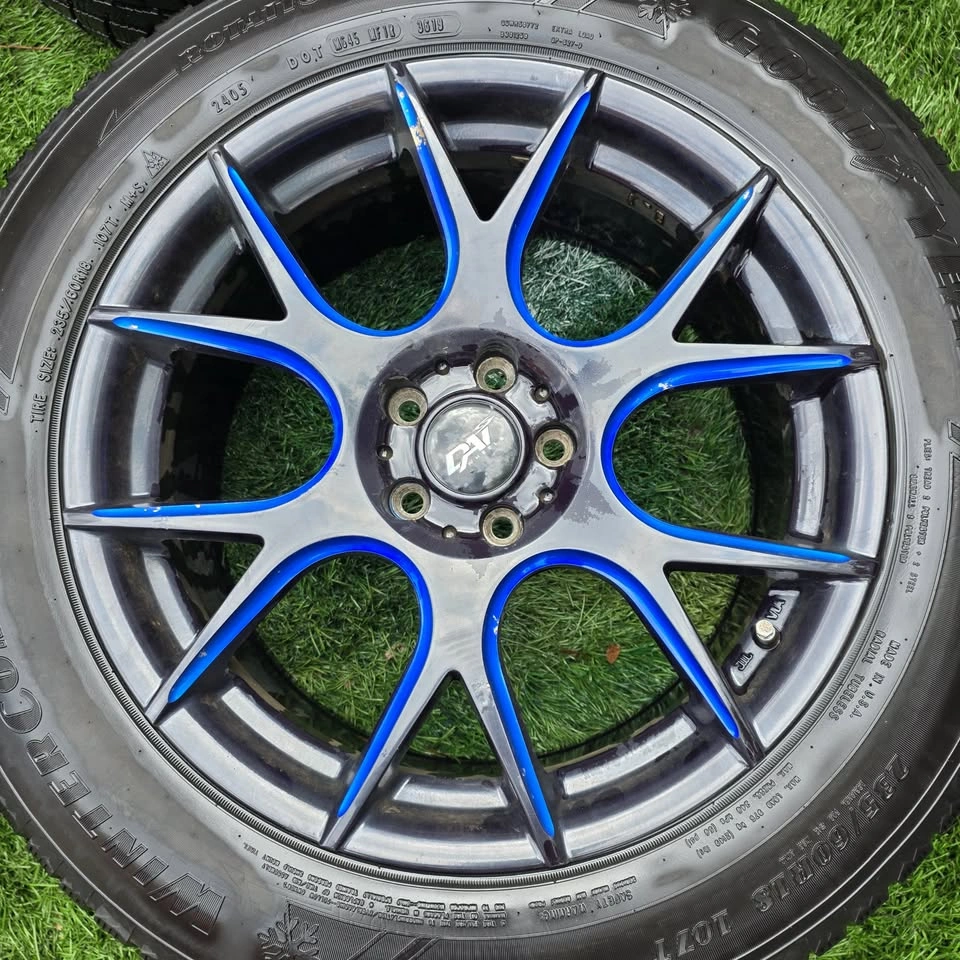 235/60/18 Goodyear Winter Tires with DAI Alloy Rims 5x108 - photo 2