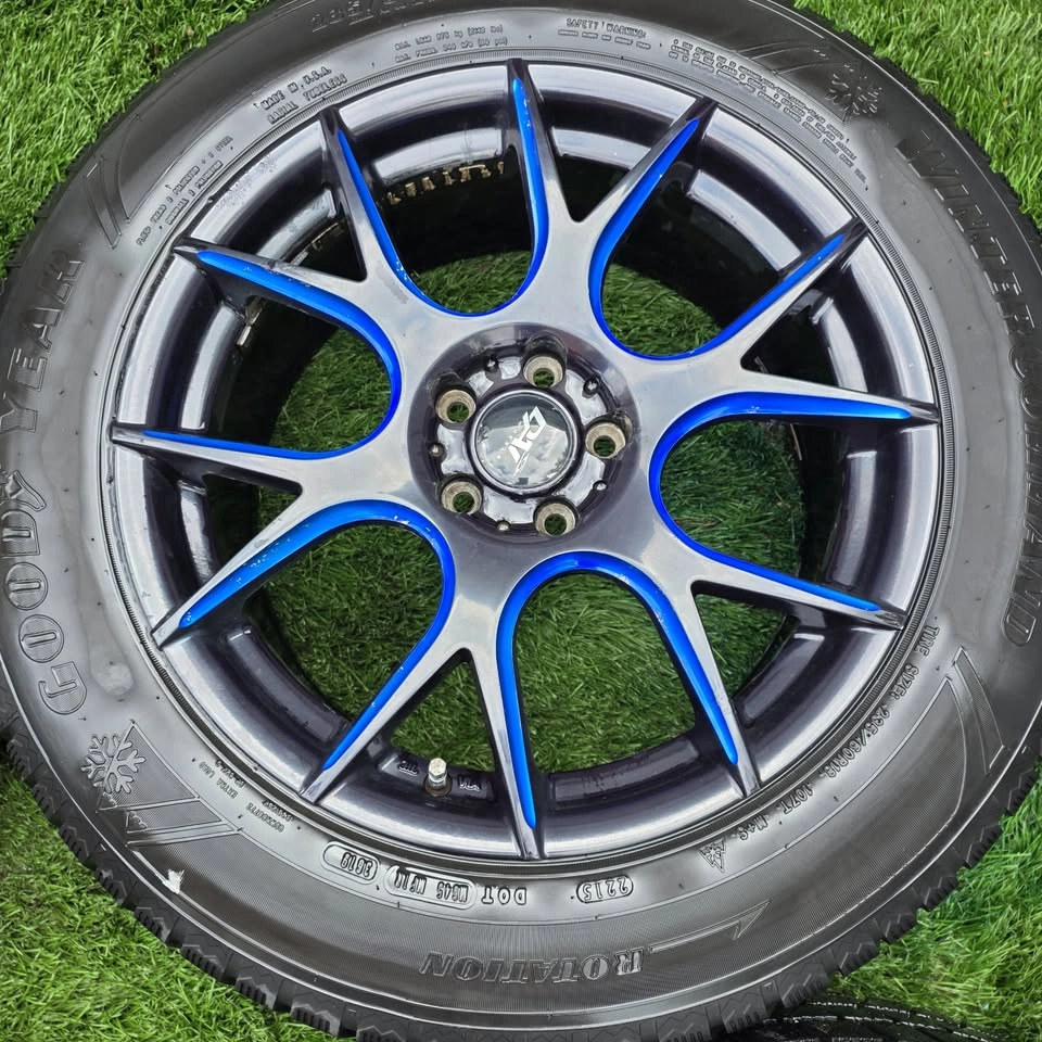 235/60/18 Goodyear Winter Tires with DAI Alloy Rims 5x108 - photo 4