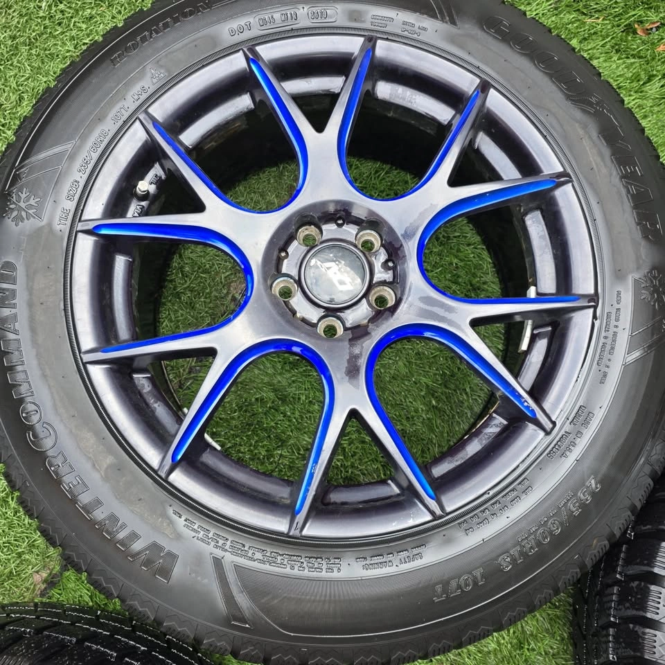 235/60/18 Goodyear Winter Tires with DAI Alloy Rims 5x108 - photo 5