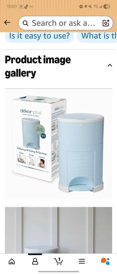Dekor Plus Hands-Free Diaper Pail - photo 2