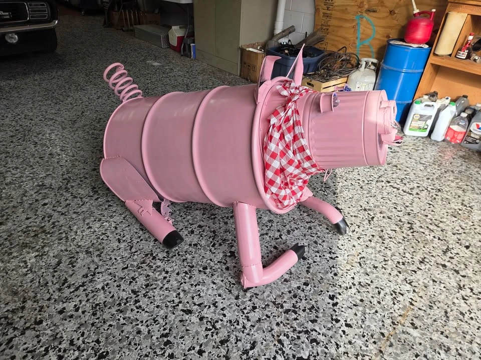 Giant Metal Pig Swine Art - photo 3