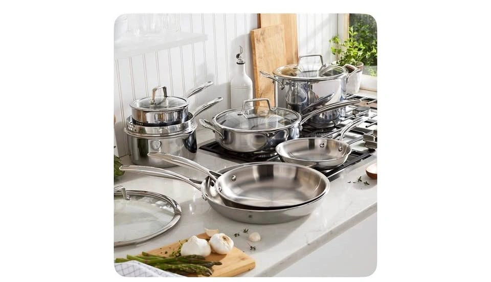 12 piece stainless steel cookware set