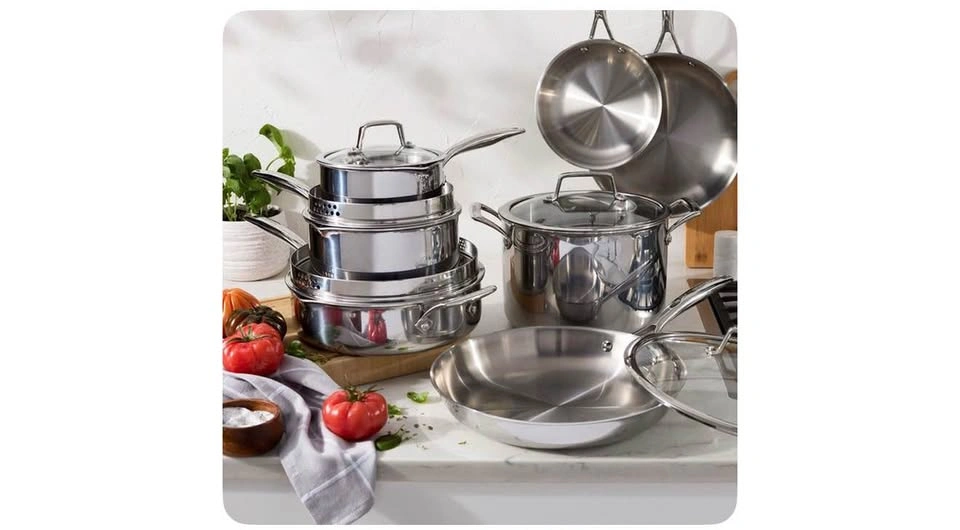 12 piece stainless steel cookware set - photo 2