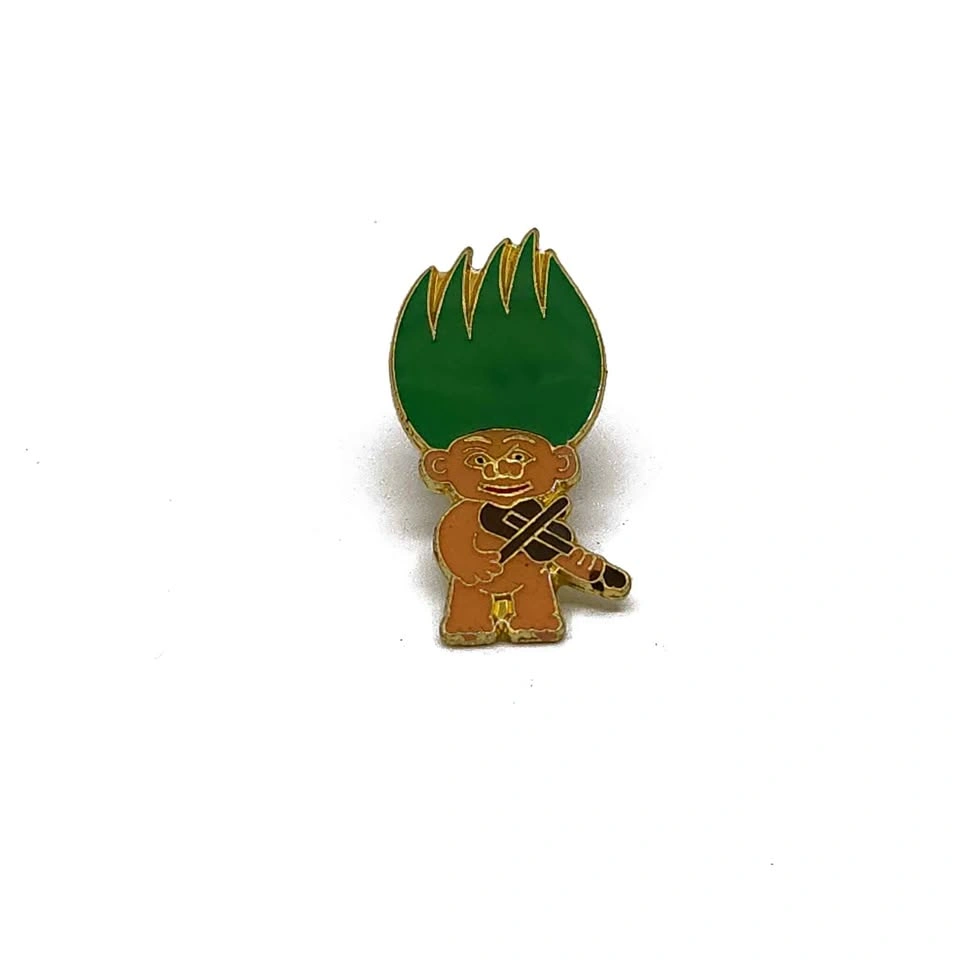 Troll Pin Green Hair Violin