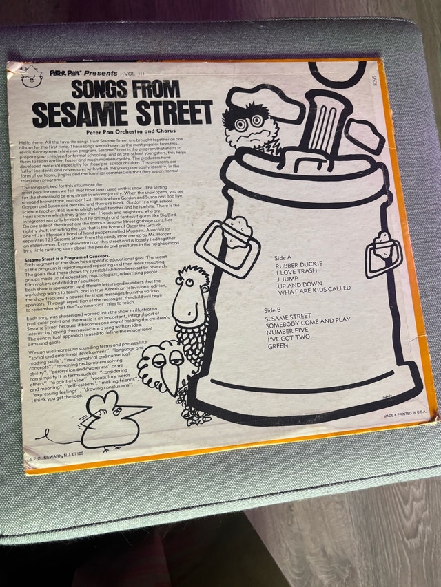 Peter Pan Records Sesame Street Vinyl - photo 2