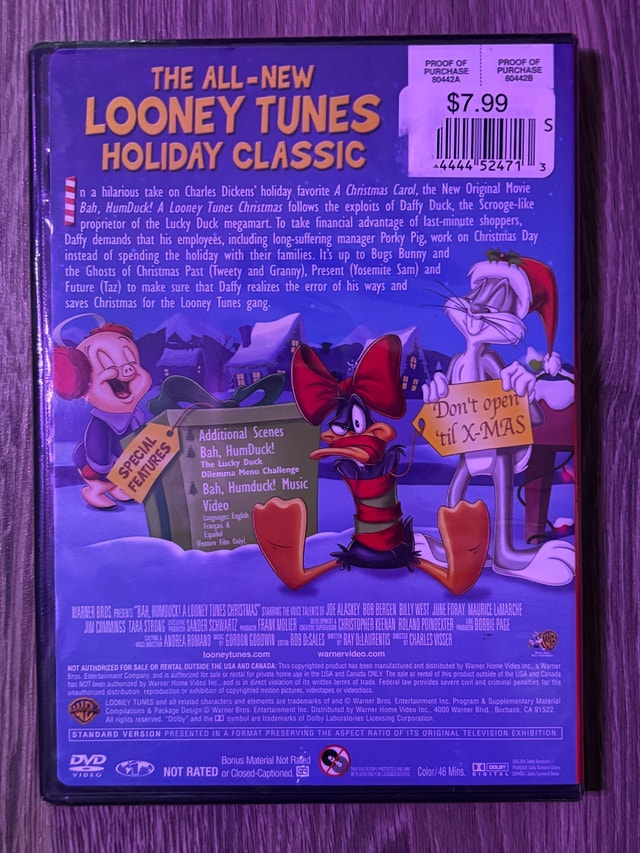 New Sealed Looney Tunes Bah HumDuck! DVD - photo 2