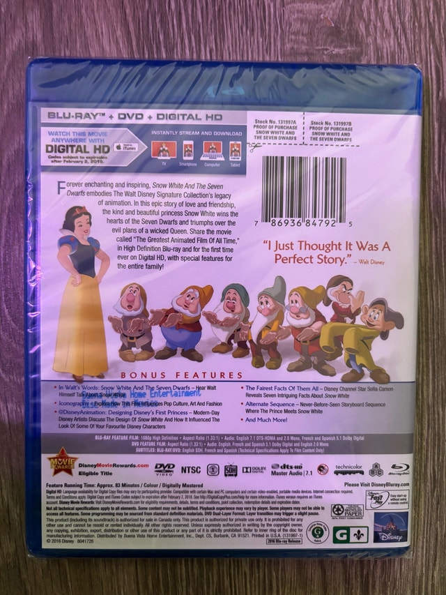 Disney Snow White and the Seven Dwarfs Blu-ray - photo 2