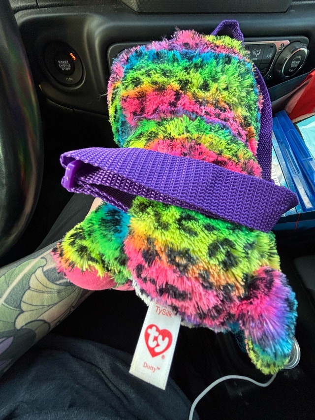 2017 Ty Gear Beanie Boos Dotty Rainbow Spotted Leopard 10" Plush - photo 3
