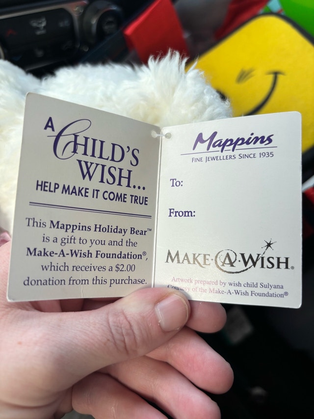 Gund Mappins Holiday Bear - Make a Wish Foundation Bear - photo 3