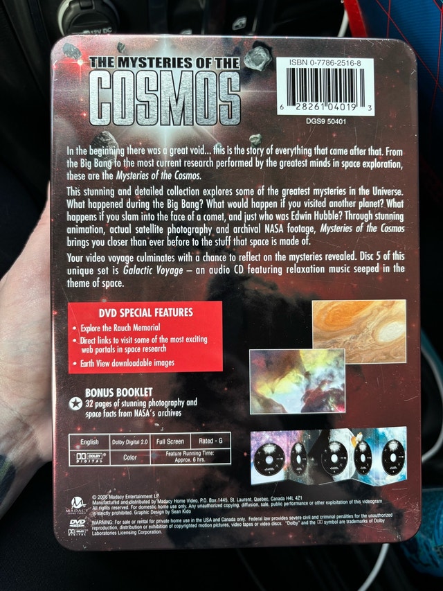 Mysteries of the Cosmos 5 Disc Metal DVD Set - photo 3