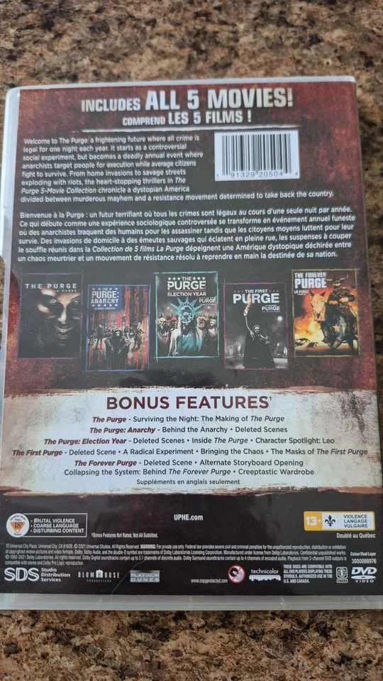 The Purge 5-Movie Collection DVD - photo 2