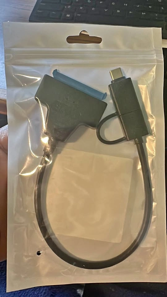 SATA to USB-C/USB-A Cable