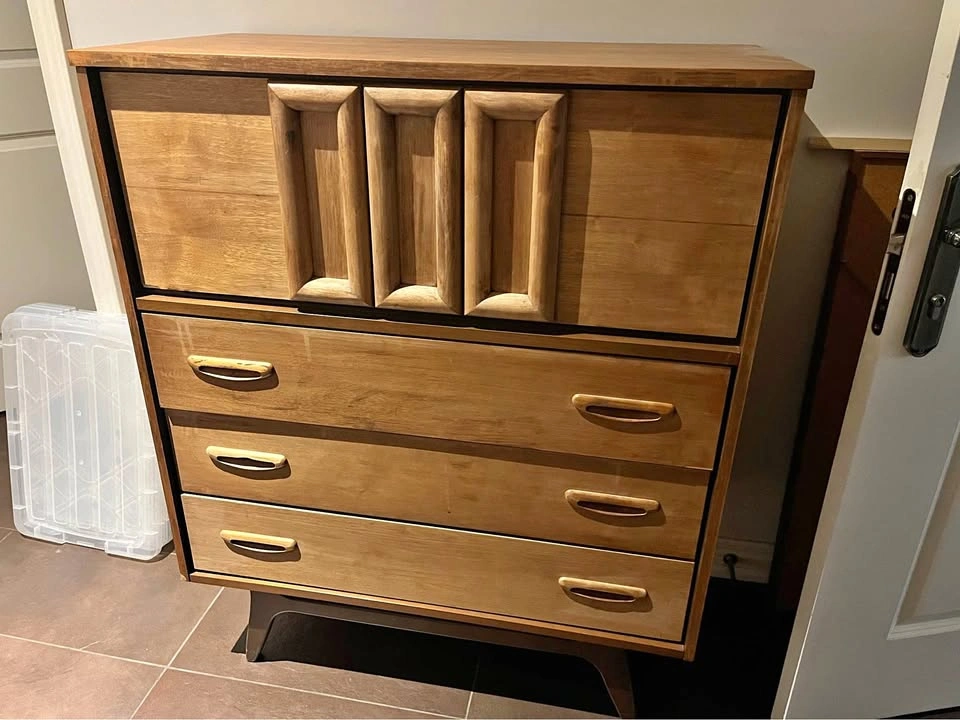 Mid-Century Modern Tallboy Dresser