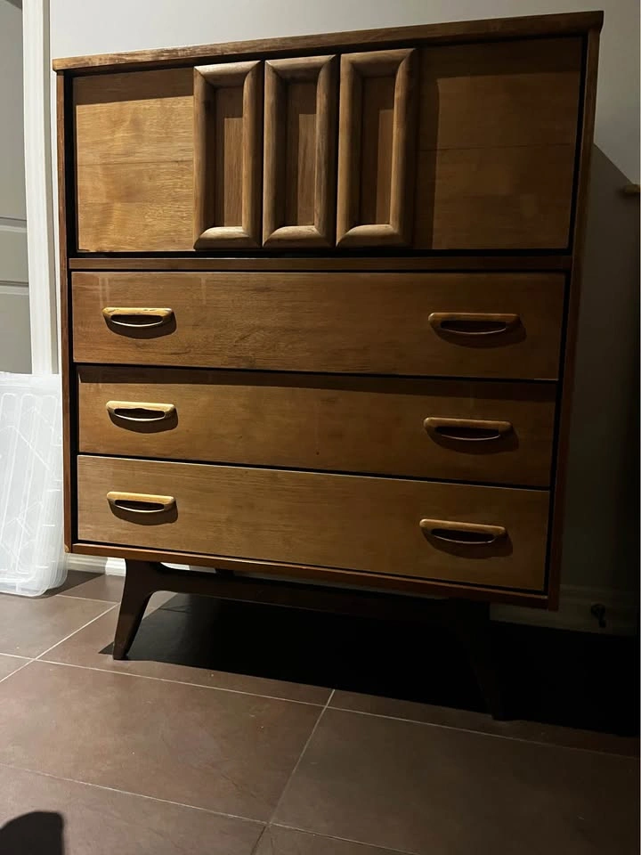 Mid-Century Modern Tallboy Dresser - photo 2