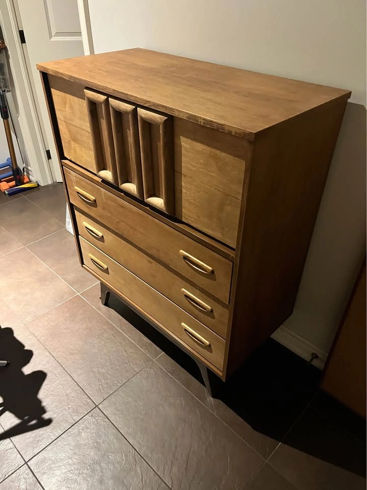 Mid-Century Modern Tallboy Dresser - photo 4