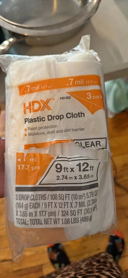 Free plastic drop cloth