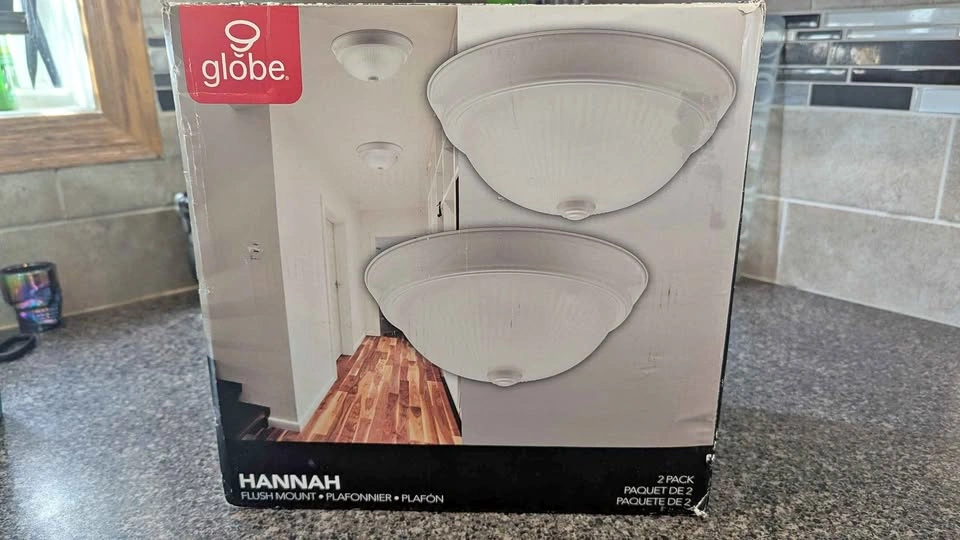 Globe Hannah Flush Mount Ceiling Lights 2 Pack