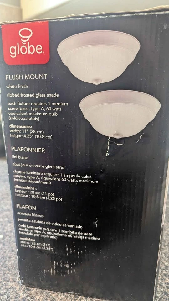 Globe Hannah Flush Mount Ceiling Lights 2 Pack - photo 2
