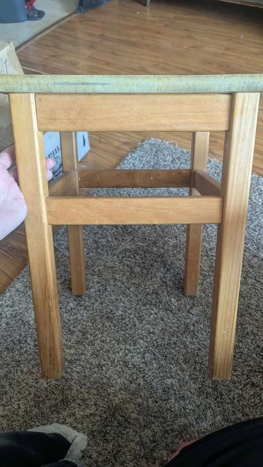 Hand-Painted Wooden Stool/accent table - photo 3