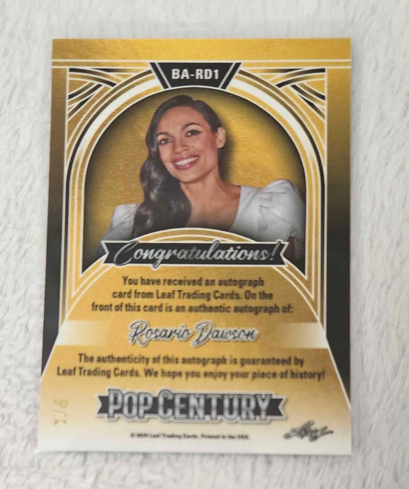 2024 Leaf Metal Pop Century Rosario Dawson Autograph #1/6 - photo 2