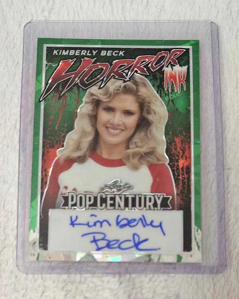 2024 Leaf Pop Century Kimberly Beck Horror Ink Green Ice Autogra