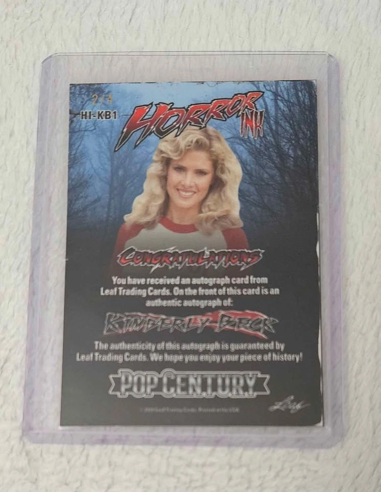 2024 Leaf Pop Century Kimberly Beck Horror Ink Green Ice Autogra - photo 2