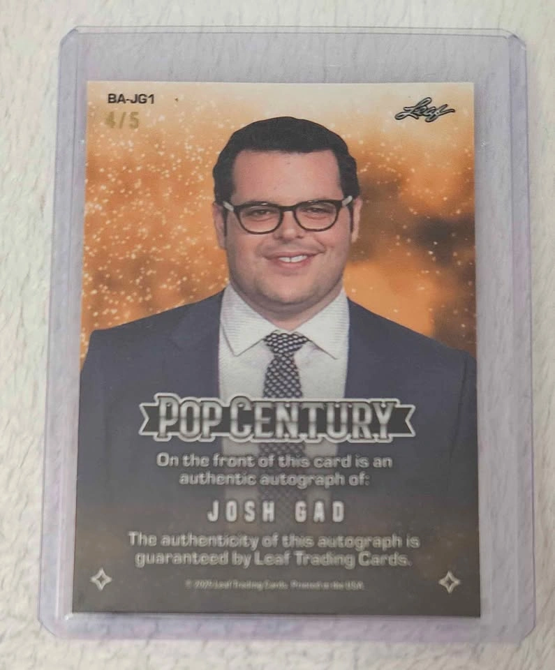 2025 Leaf Pop Century Josh Gad Olaf Autograph Purple #4/5 - photo 2